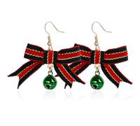 Delicati orecchini a forma di anello di Natale, orecchini a goccia, in lega regalo per ragazze, donne, vacanze, gocce, Taglia unica, come descritto