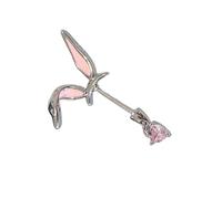 Delicati Stalloni Conigli Floreali Orecchini Per Cartilagine In Lega Pesca Gioielli Femminili Le Orecchie Del Regalo Le Sue Eleganti Conigli.