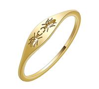 Delicato Ant Anello per donne ragazze in acciaio inox animale insetto gioielli amici regalo argento oro colore anello, Metallo non prezioso