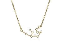 Delicato Astrologia Celeste Zodiaco Acquario Costellazione Stelle Collana Per Le Donne Per Adolescenti 14Kt Oro Placcato Argento Sterling