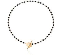 Delicato collana di perle nere, catena di perle delicate collana corta per le donne adolescenti