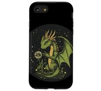 Delicato drago che tiene un dente di leone per un look magico Custodia per iPhone SE (2020) / 7 / 8