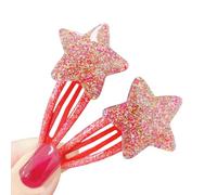 Delicato fermaglio per capelli glitterato alla moda a forma di cuore adorabile ornamento per capelli a forma di stella fermagli per capelli strumento ornamenti