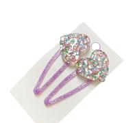 Delicato fermaglio per capelli glitterato alla moda a forma di cuore adorabile ornamento per capelli a forma di stella fermagli per capelli strumento ornamenti