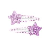 Delicato fermaglio per capelli glitterato alla moda a forma di cuore adorabile ornamento per capelli a forma di stella fermagli per capelli strumento ornamenti