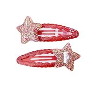 Delicato fermaglio per capelli glitterato alla moda a forma di cuore adorabile ornamento per capelli a forma di stella fermagli per capelli strumento ornamenti