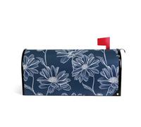 Delicato Margherita Contorno Blu Navy Decorativo cassetta postale copre standard magnetico per l'inverno unico mailbox copre inverno dimensioni standard copertura para buzon