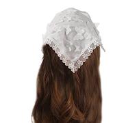 Delicato Modello Fiore Del Merletto Turbante Caldo Ragazza Sciarpa Dei Capelli Della Sciarpa Del Triangolo Della Fascia Per Le Donne Servizio Fotografico