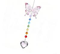 Delicato ornamento da appendere in acrilico con motivo a farfalla, realizzato per la nonna dai nipoti per una sottile decorazione della casa (C)