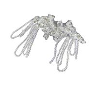 Delicato pizzo ricamato decorazione per capelli bella fascia per capelli perle alla moda pendente catena per banchetti festival catena per la testa per matrimoni e feste acconciature