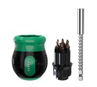 Delicato set di cacciaviti a cricchetto, 14 punte in 1, impugnatura ergonomica, scomparto nascosto per riporre facilmente i materiali, kit organizer salvaspazio