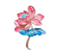 Delicato Stile Cinese Lotuses Spilla Con Perline Di imitazione Smaltato Accessori In Metallo Leggero Per Evento Speciale Squisita Gioielli Culturali Cinesi