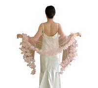 Delicato Tulle Perle Capelet Da Sposa Per Matrimoni Evento Formale Leggero Comodo Indossare Regolabile Sicuro Versatile Styling Secure Fit Perle Cerimonia Nuziale Scialle, A, Taglia unica
