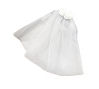 Delicato velo fermaglio per capelli a doppio strato rosetta forcina per addio al nubilato gioielli per capelli da sposa velo da sposa