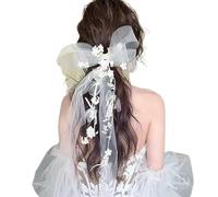 Delicato velo fermaglio per capelli fiocco fiore forcina per addio al nubilato festa principessa gioielli copricapo