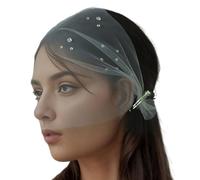Delicato velo per capelli, fermaglio per capelli con strass, forcina per addio al nubilato, gioielli da sposa, copricapo leggero velo da sposa
