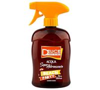 Delice Solaire Beach Party Acqua Solare Super Abbronzante Birra Ambrata, Facilita l'Abbronzatura, Freschezza Immediata, Dermatologicamente Testato - 500 ML