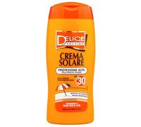 Delice Solaire Crema Solare Protezione Alta SPF30, Protezione Solare Resistente all'Acqua, Per Pelli Molto Chiare, Filtra UVA/UVB, Dermatologicamente Testata - 250 ML