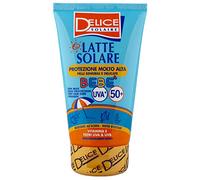 Delice Solaire Latte Solare Bebè , Protezione Solare Molto Alta SPF50+ , Resistente all'Acqua, Per Pelli Molto Chiare , Sensibili e Delicate, Filtra UVA/UVB, Dermatologicamente Testata - 100 ML
