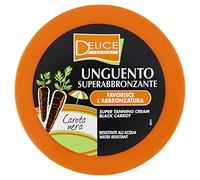 Delice Solaire Unguento Super Abbronzante, Carota Nera, Accelera Abbronzatura, Resistente all'Acqua, Dermatologicamente Testato - 150 ML