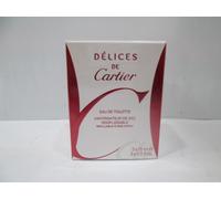 DELICES de CARTIER Eau De Toilette 15ml spray Refillable + 2x EDT 15ml Refill