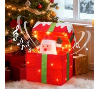 DELICHTER Scatola regalo apribile con Babbo Natale e funzione musicale