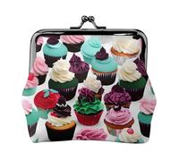Delicious Cupcakes portafogli da donna, portamonete da donna, piccolo portafoglio da donna, adatto per le donne, elegante e personalizzato, nero, taglia unica, Art Deco, Nero , Taglia unica, Art Deco