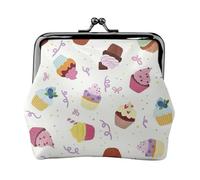 Delicious Cupcakes - Portamonete compatto, 11,5 x 10,5 cm, grazioso mini portafoglio con chiusura a bacio, custodia impermeabile
