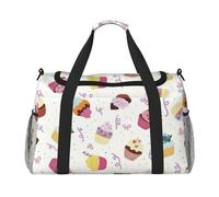 Delicious Cupcakes Stampa Funzionale Borsa Da Viaggio Ampio Spazio Borsa Da Viaggio Pieghevole Carry On Tote per Weekender