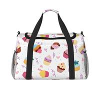 Delicious Cupcakes Stampa Funzionale Borsa Da Viaggio Ampio Spazio Borsa Da Viaggio Pieghevole Carry On Tote per Weekender