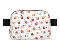 Delicious Cupcakes Stampa Piazza Marsupio Moda Pack Impermeabile Marsupio Viaggio Casual Estate Regalo