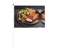 Delicious Grilled meat - Bandiere palmari, 14 x 20,8 cm, confezione da 10