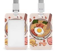 Delicious Sweet Ramen porta badge in plastica rigida, custodia protettiva per nome, chiavi, carte d'identità, carte di credito e chiavi di prossimità