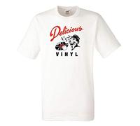 Delicious Vinyl White Men T-Shirt Rock Band tee Shirt, Colore 11, XXL