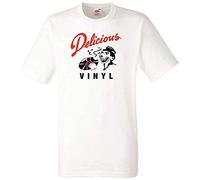 Delicious Vinyl White Men T-Shirt Rock Band tee Shirt, Colore 12, XL