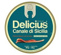 Delicius Canale di Sicilia Filetti Di Alici In Olio Di Oliva, 90g