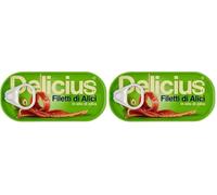 Delicius Filetti di Alici all' Olio di Oliva, 46g (Confezione da 2)
