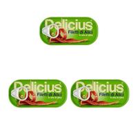Delicius Filetti di Alici all' Olio di Oliva, 46g (Confezione da 3)