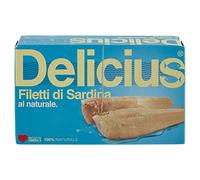 Delicius Scatola di Filetti di Sardina al naturale 120g (10 pezzi)