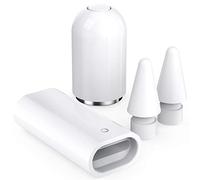 Delidigi Tappo Magnetico & Adattatore Ricarica & Punte Set di Accessori Compatibile con Apple Pencil 1st generazione (Bianca, Punta&Tappo&Adattatore)
