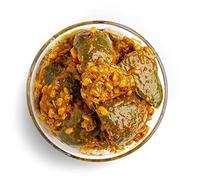 Delight Foods Rajasthani Marwari Pickles and Chutney | Achaar | Chatni | Rajasthani Ambiya (Aam | Mango Pickle) 300g | Pure Mustard Oil (Sarson Ka Tel)