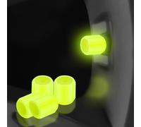 Delighteal Glow in The Dark Tire Valve Caps 12PCS Set - Durable Waterproof Fluorescent Stem Caps, Easy to Install No Tool Required, Universal Fit for Car, Truck, SUV, Motorcycle & Bike Wheels