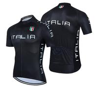 DELIGUO Magliette da Ciclismo da Uomo - Maglia Ciclismo Estiva Italia Manica Bici MTB Gear Italia Abbigliamento Corsa Bicicletta Dirt Road Ride Motocross Wear Tshirt Outdoor,Come Mostrato,XL