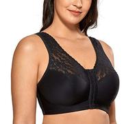DELIMIRA Donna Reggiseno Aperto Davanti Racerback Nero 4C