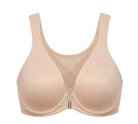 DELIMIRA Donna Reggiseno Correttore Posturale Apertura Frontale Plunge Taglie Forti con Ferretto Senza Imbottitura Beige 3C