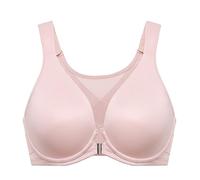 DELIMIRA Donna Reggiseno Correttore Posturale Apertura Frontale Plunge Taglie Forti con Ferretto Senza Imbottitura Rosa Nudo 4E
