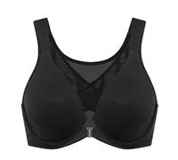 DELIMIRA Donna Reggiseno Correttore Posturale Apertura Frontale Plunge Taglie Forti con Ferretto Senza Imbottitura Nero 5B