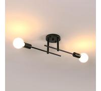 DELIPOP 2 Luci Lampadario Sputnik Industriale, Nero Plafoniera Soffitto E27