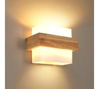 DELIPOP Applique da Parete in Legno E27 Con 3 Tricolore Lampadina da 12W