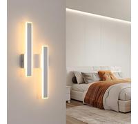 DELIPOP Applique da Parete Interno LED, 32W 3600LM Bianco Lampada da Parete Moderna Lunga, Creativo Lampada a Muro LED per Camera da Letto Soggiorno Corridoio Sala da Pranzo, Bianco Caldo 3000K